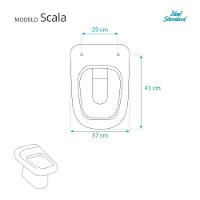 Assento Sanitario Scala Amendoa Para Vaso Ideal Standard - 5