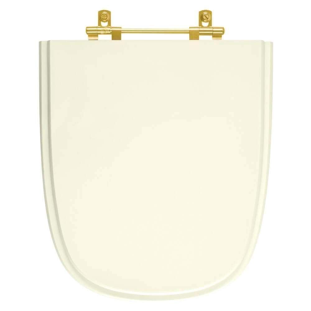 Assento Sanitário Ibiza Biscuit (bege Claro) Com Ferragem Dourada - 1