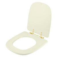 Assento Sanitário Ibiza Biscuit (bege Claro) Com Ferragem Dourada - 4