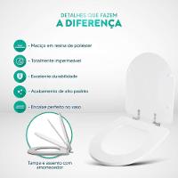 Assento Sanitário Soft Close Smart Branco Para Vaso Celite - 3