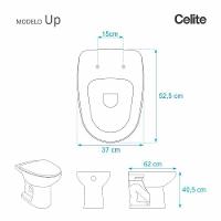 Assento Sanitário Up Branco Para Vaso Celite - 3
