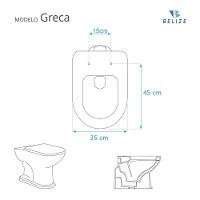 Assento Sanitario Greca Cinza Claro Para Vaso Belize - 2