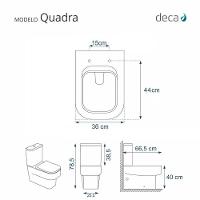 Tampa De Vaso Sanitário Com Amortecedor Quadra Branco Para Bacia Deca - 5