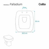 Assento Sanitario Palladium Preto Para Vaso Celite - 3