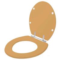 Assento Sanitário Convencional Oval Amarelo Terra Para Vaso Celite - 4