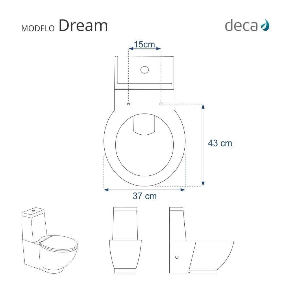 Assento Sanitário Com Fechamento Lento Dream Branco Para Vaso Deca - 4