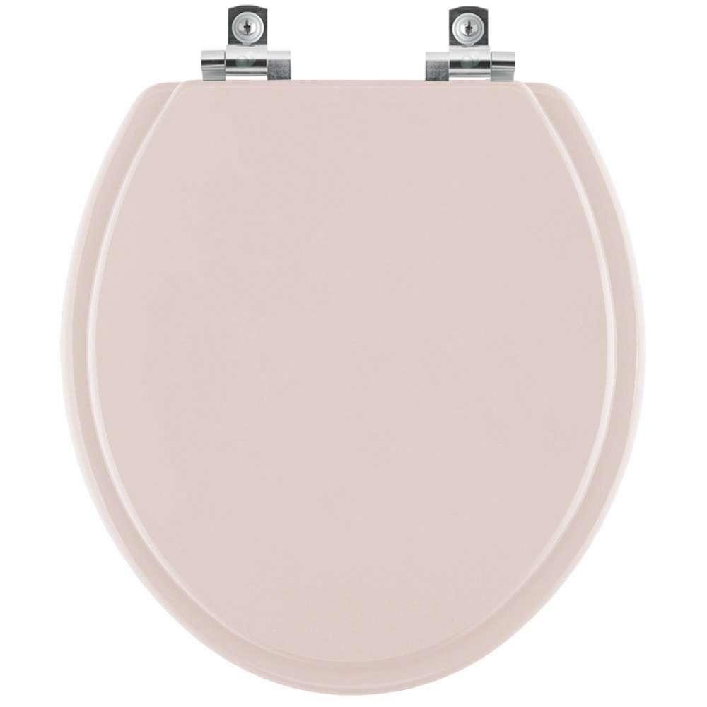 Assento Sanitário Com Amortecedor Convencional Oval Salmao Para Vaso Icasa - 1