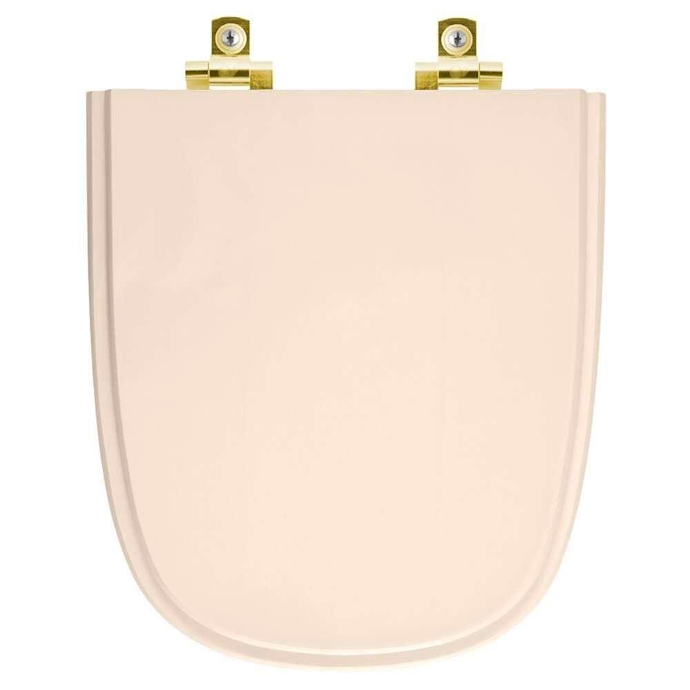 Assento Sanitário Com Amortecedor Ibiza Shell Para Vaso Incepa Com Ferragem Dourada - 1