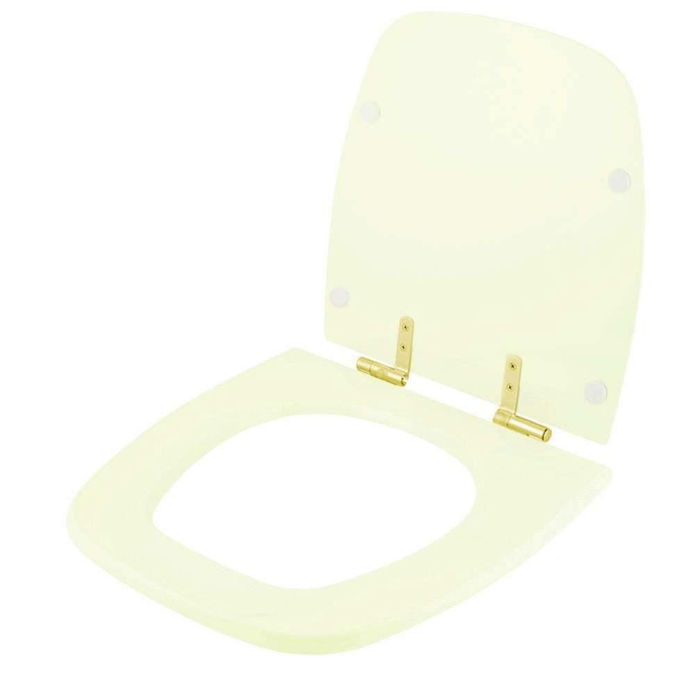 Assento Sanitário Com Fechamento Lento Fit Pergamon Para Vaso Celite Com Ferragem Dourada - 6