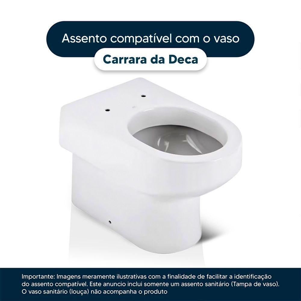 Assento Sanitario Almofadado Carrara Creme Para Vaso Deca - 4