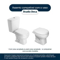 Assento Sanitário Com Amortecedor Studio ébano (preto) Para Vaso Deca