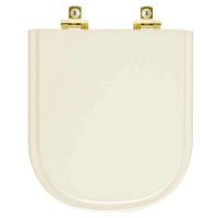Assento Sanitário Com Amortecedor Vogue Plus Creme Para Vaso Deca Com Ferragem Dourada - 1