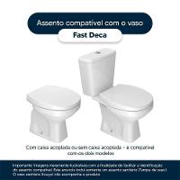 Assento Sanitário Com Amortecedor Fast ébano (preto) Para Vaso Deca