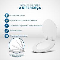 Assento Sanitário Com Fechamento Lento Convencional Oval Marrom Degrade Para Vaso Ideal Standard - 3