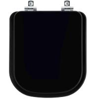 Assento Sanitário Com Amortecedor Unic ébano (preto) Para Vaso Deca - 1