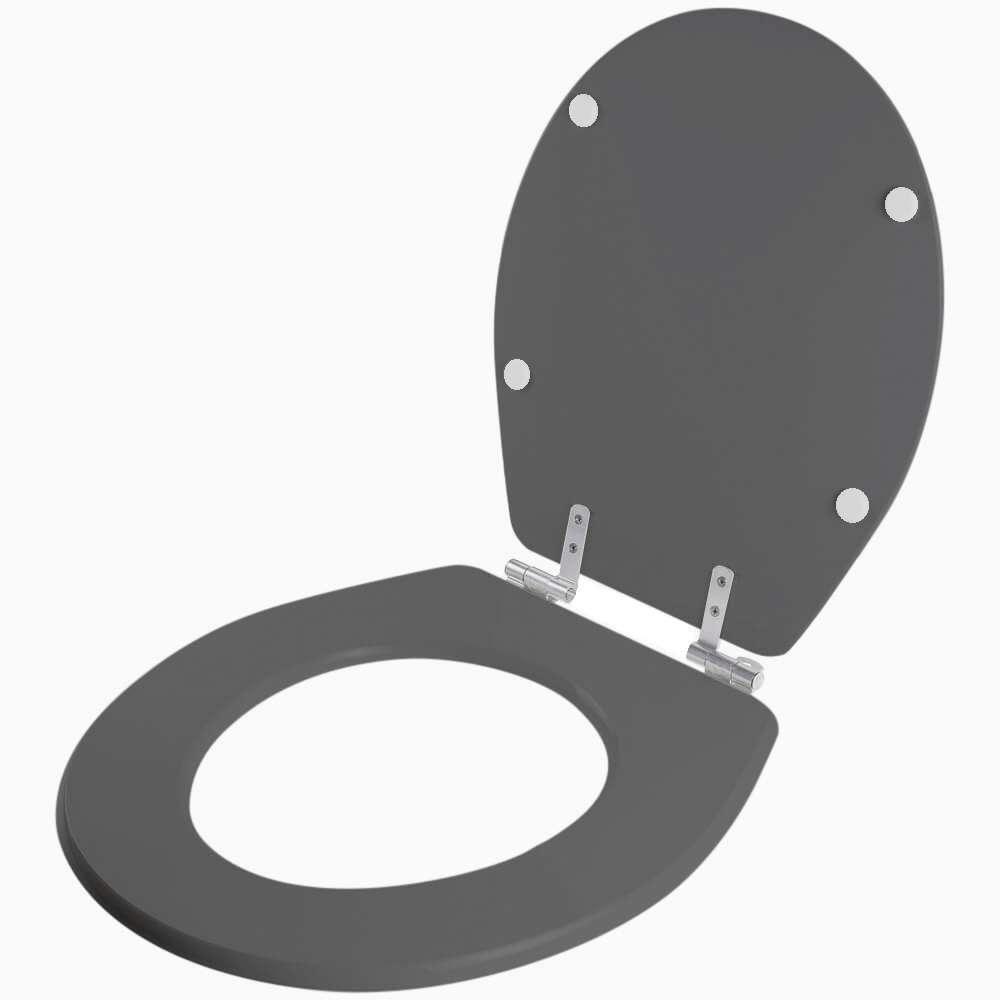 Assento Sanitário Com Fechamento Lento Ravena Cinza Vip Para Vaso Deca - 6