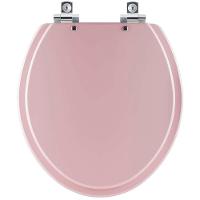 Assento Sanitário Com Fechamento Lento Convencional Oval Rosa Para Todos Os Fabricantes - 1