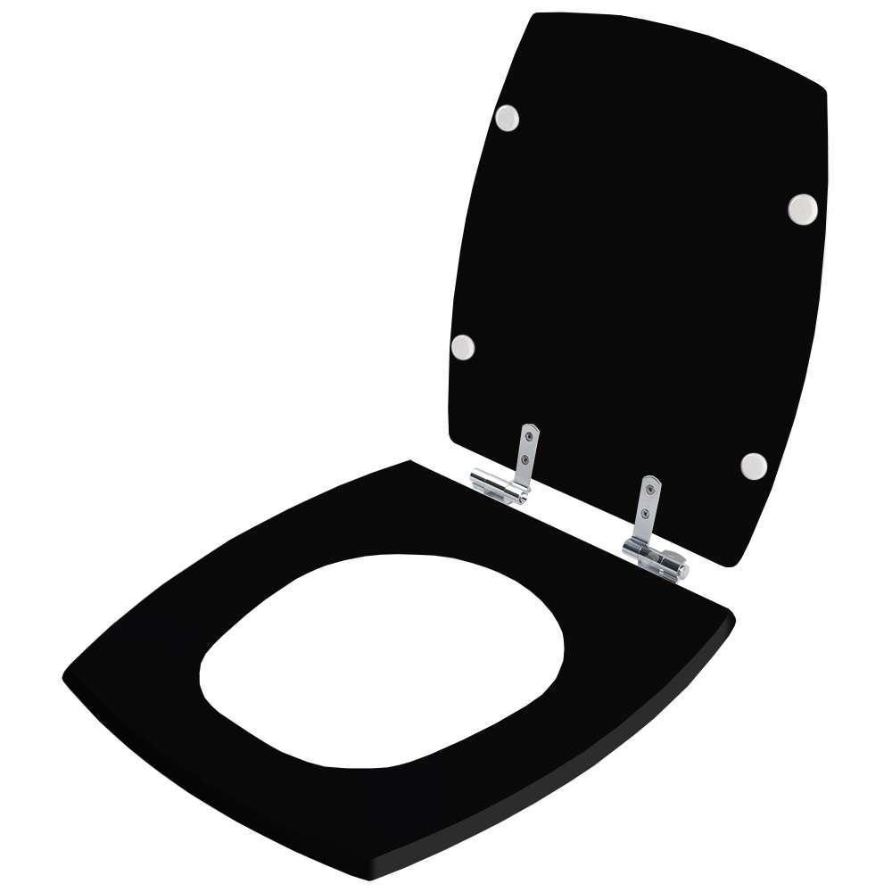 Assento Sanitário Com Amortecedor Anturius Preto Para Vaso Luzarte - 6