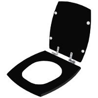 Assento Sanitário Com Amortecedor Anturius Preto Para Vaso Luzarte - 6