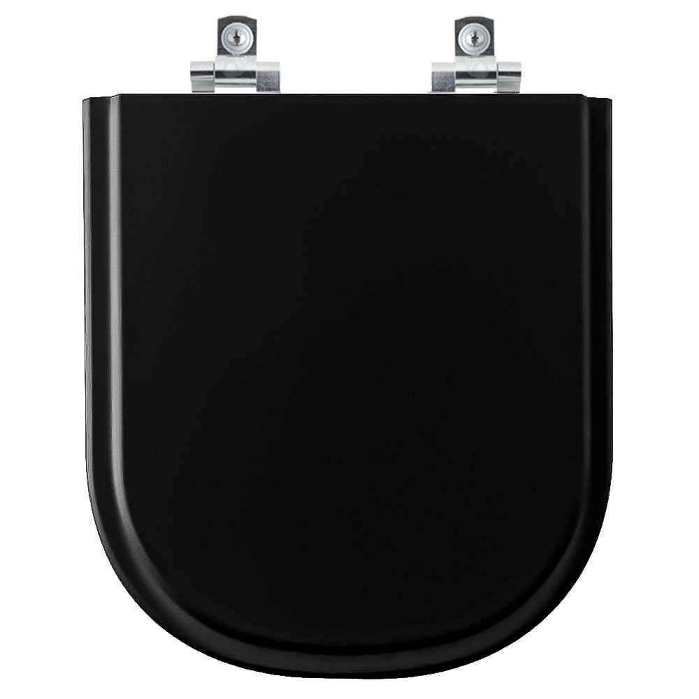 Assento Sanitário Soft Close Flox Preto Para Vaso Fiori - 1
