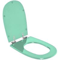 Assento Sanitário Soft Close Paris Verde Claro Para Vaso Ideal Standard - 6