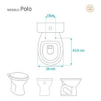 Assento Sanitário Soft Close Polo Branco Para Vaso Hervy Com Ferragem Dourada - 5