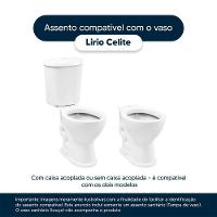 Assento Sanitário Soft Close Lirio Amarelo Terra Para Vaso Celite