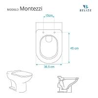 Assento Sanitário Soft Close Montezzi Cinza Claro Para Vaso Belize - 5
