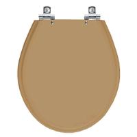 Assento Sanitário Soft Close Ravena Bege Castor Para Vaso Deca - 1