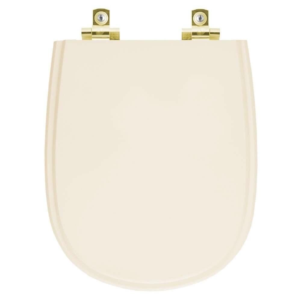 Assento Sanitário Soft Close Paris Bone Para Vaso Ideal Standard Com Ferragem Dourada - 1