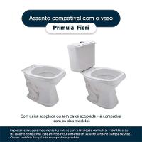 Assento Sanitário Soft Close Primula Plus Preto Para Vaso Fiori