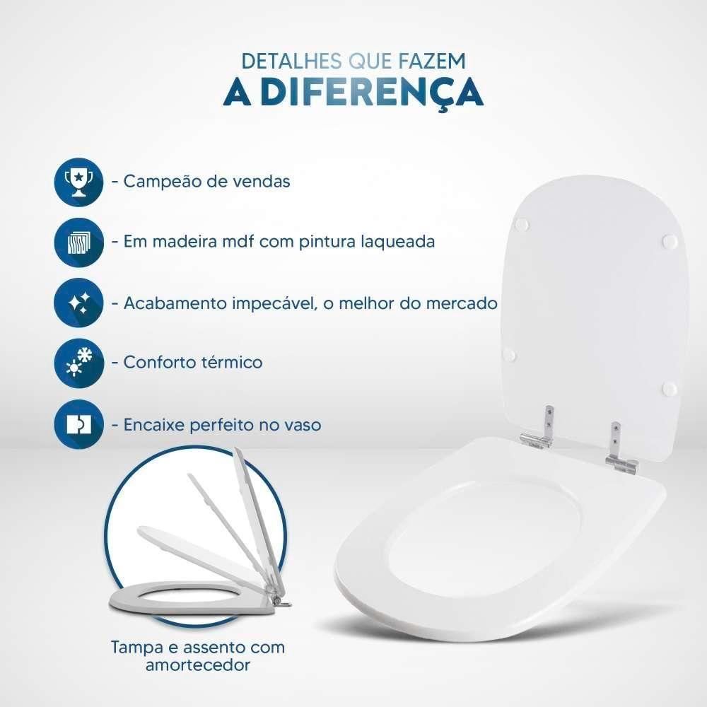 Assento Sanitário Soft Close Paris Amendoa Para Vaso Ideal Standard - 3