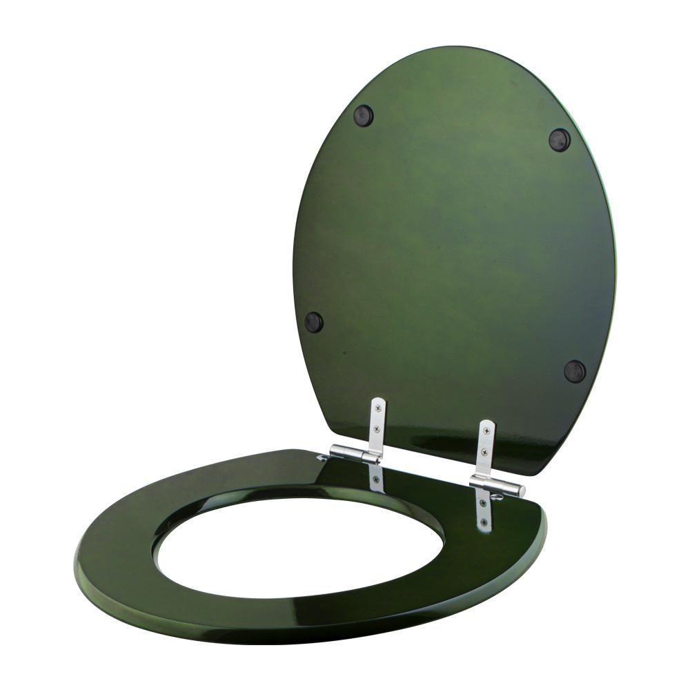 Assento Sanitário Com Amortecedor Convencional Oval Verde Degrade Para Todos Os Fabricantes - 2