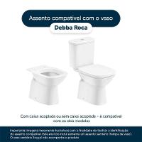Assento Sanitário Soft Close Debba Branco Para Vaso Roca Com Ferragem Dourada