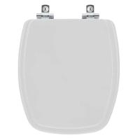 Assento Sanitário Soft Close Laguna Cinza Prata Para Vaso Hervy - 1