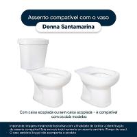 Assento Sanitário Soft Close Donna Cinza Claro Para Vaso Santamarina