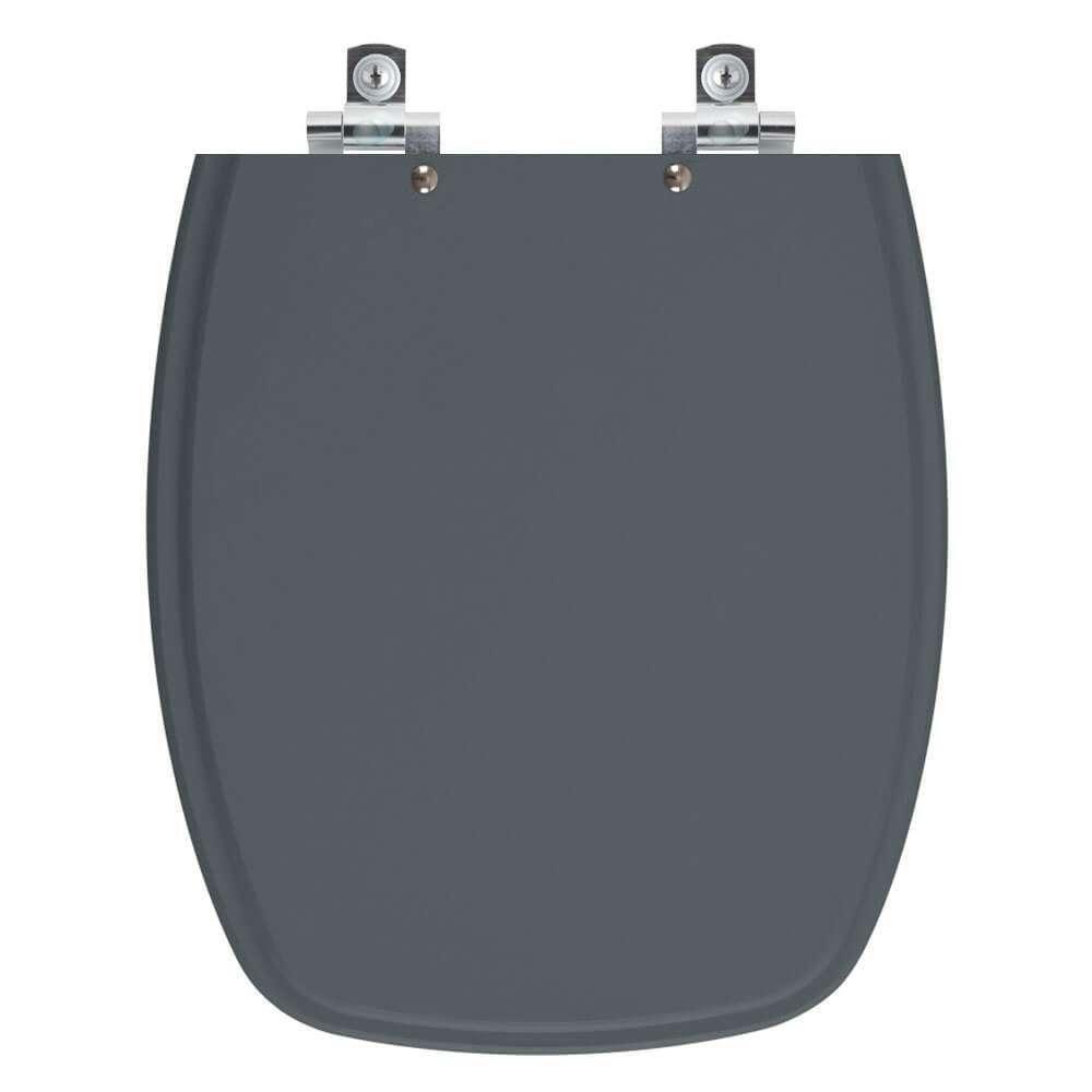 Assento Sanitário Soft Close Laguna Cinza Plus Para Vaso Hervy - 1