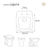 Assento Sanitário Soft Close Laguna Cinza Plus Para Vaso Hervy - 5