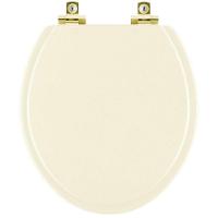 Assento Sanitário Soft Close Diamantina Palha Para Vaso Icasa Com Ferragem Dourada - 1