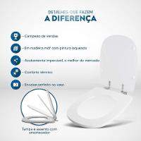 Assento Sanitário Soft Close Donna Ocre Para Vaso Santamarina - 3