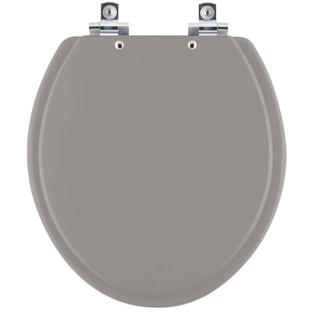 Assento Sanitário Soft Close Fiori Cinza Escuro Para Vaso Fiori - 1