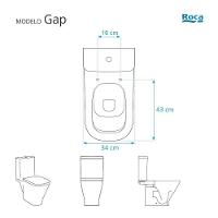 Assento Sanitário Soft Close Gap Branco Para Vaso Roca Com Ferragem Dourada - 5