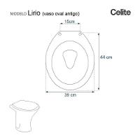 Assento Sanitário Soft Close Lirio Verde Agua Para Vaso Celite - 5