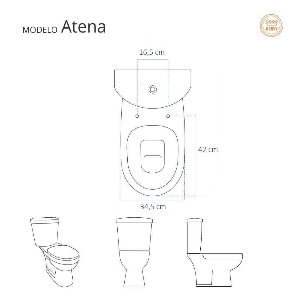 Assento Sanitário Soft Close Atlantis Cinza Claro Para Vaso Hervy - 5