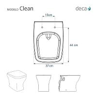 Assento Sanitário Soft Close Clean Branco Para Vaso Deca Com Ferragem Dourada - 5