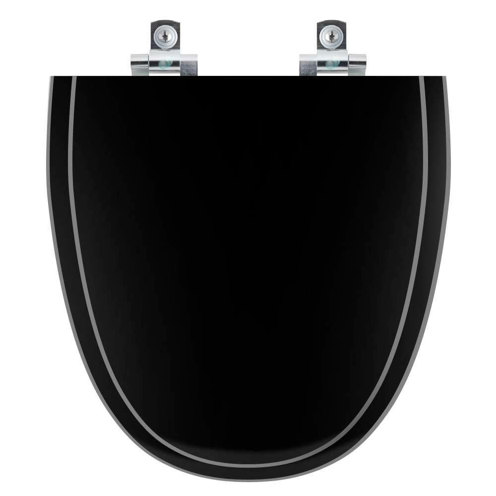 Assento Sanitário Soft Close Aloha Preto Para Vaso Celite - 1