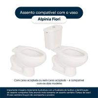 Assento Sanitário Soft Close Alpinia Branco Para Vaso Fiori Com Ferragem Dourada