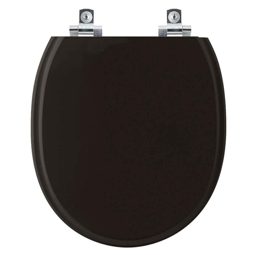 Assento Sanitário Com Amortecedor Village ébano (preto) Para Vaso Deca - 1