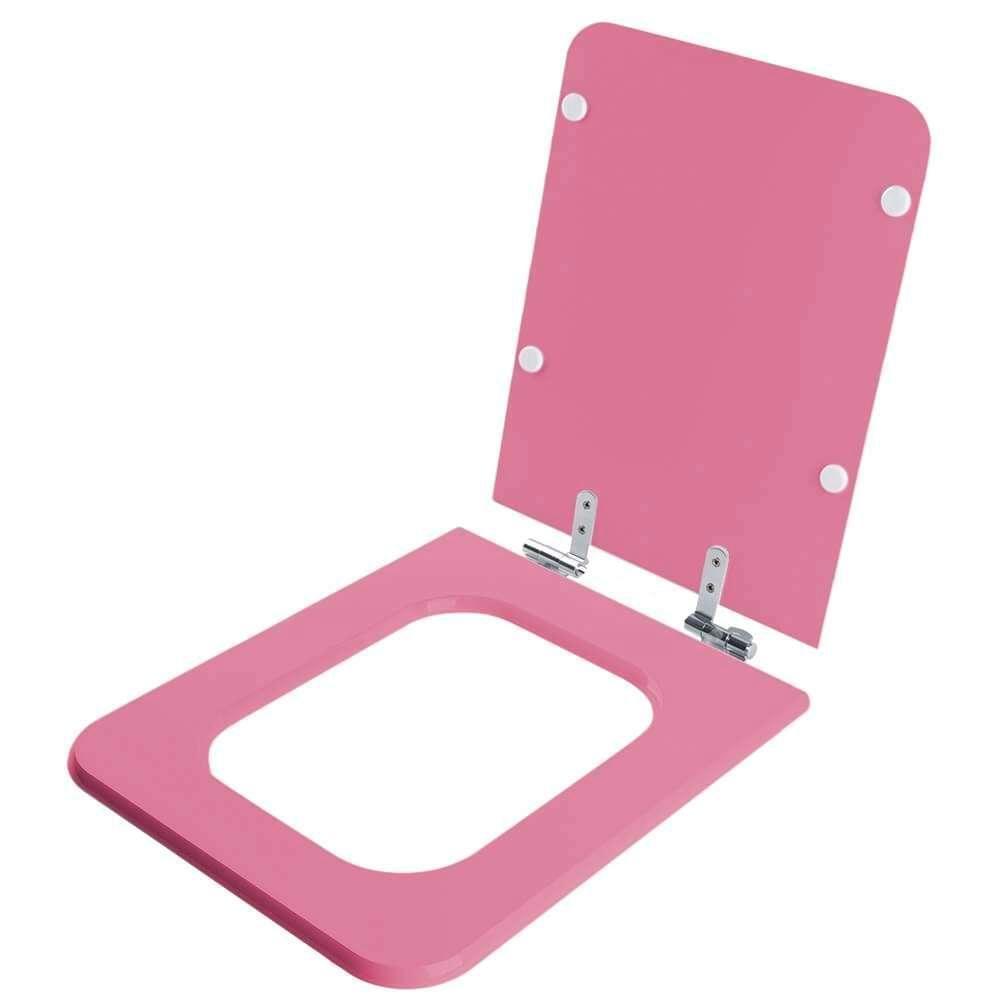 Assento Sanitário Soft Close Square Wild Rose Para Vaso Incepa - 6