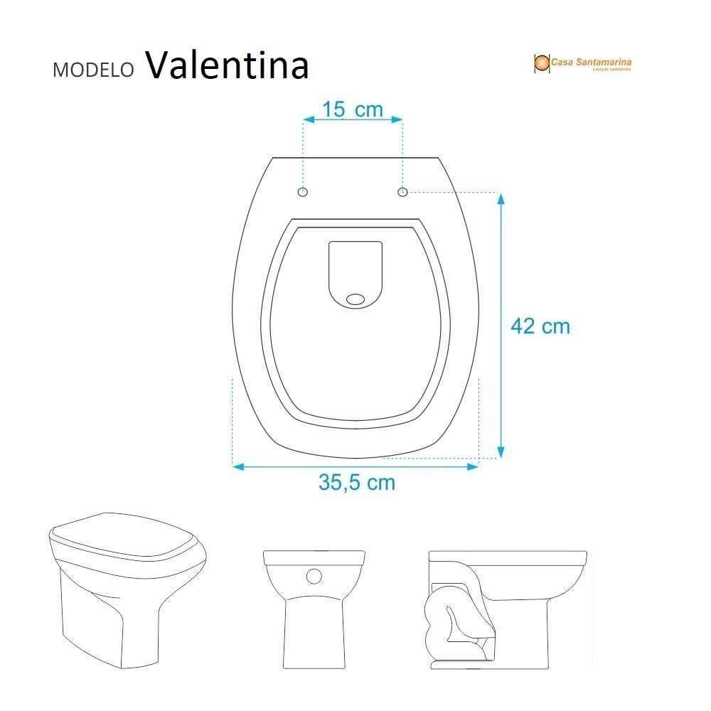 Assento Sanitário Soft Close Valentina Verde Claro Para Vaso Santamarina - 5